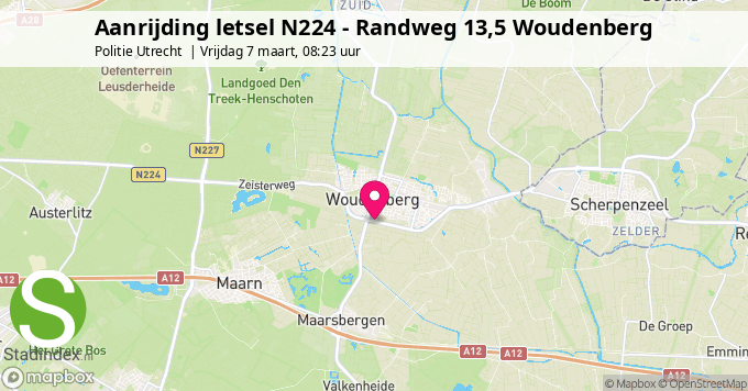 Aanrijding letsel N224 - Randweg 13,5 Woudenberg