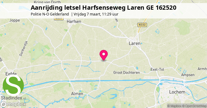 Aanrijding letsel Harfsenseweg Laren GE 162520