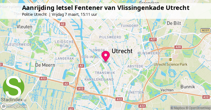 Aanrijding letsel Fentener van Vlissingenkade Utrecht