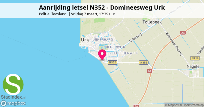 Aanrijding letsel N352 - Domineesweg Urk