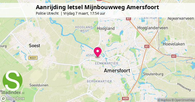 Aanrijding letsel Mijnbouwweg Amersfoort