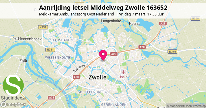 Aanrijding letsel Middelweg Zwolle 163652