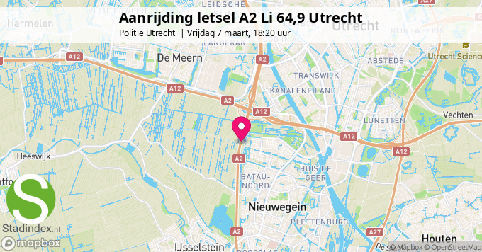 Aanrijding letsel A2 Li 64,9 Utrecht