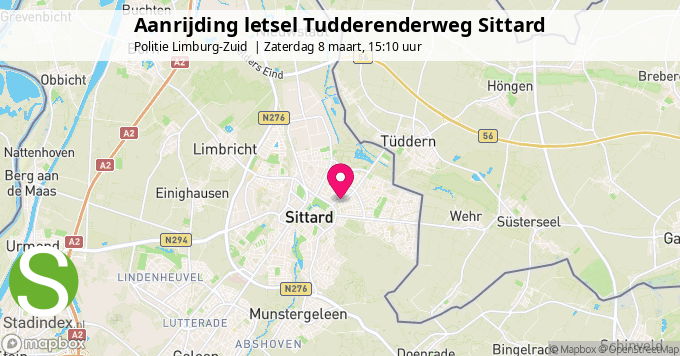 Aanrijding letsel Tudderenderweg Sittard