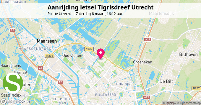 Aanrijding letsel Tigrisdreef Utrecht