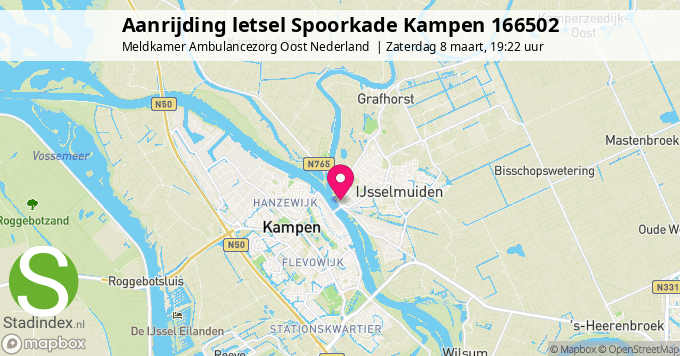 Aanrijding letsel Spoorkade Kampen 166502