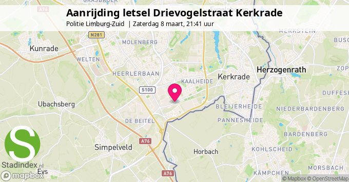 Aanrijding letsel Drievogelstraat Kerkrade