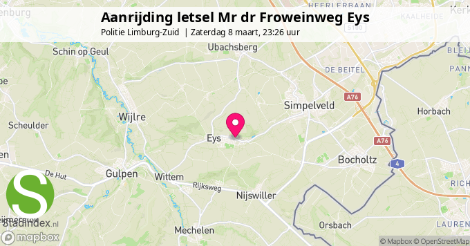 Aanrijding letsel Mr dr Froweinweg Eys