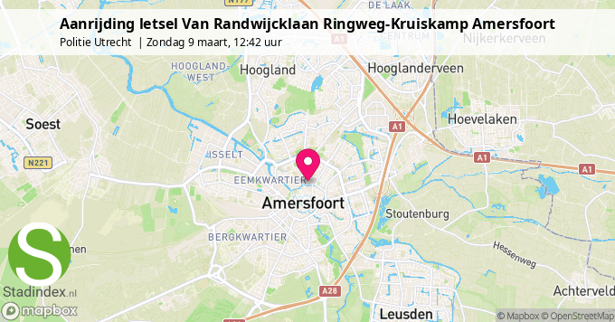 Aanrijding letsel Van Randwijcklaan Ringweg-Kruiskamp Amersfoort