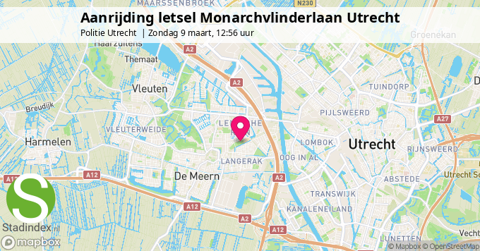 Aanrijding letsel Monarchvlinderlaan Utrecht