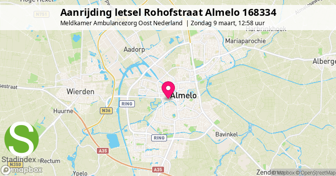 Aanrijding letsel Rohofstraat Almelo 168334