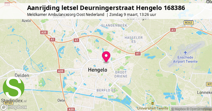 Aanrijding letsel Deurningerstraat Hengelo 168386