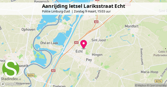 Aanrijding letsel Lariksstraat Echt