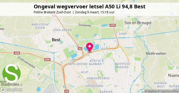 Ongeval wegvervoer letsel A50 Li 94,8 Best