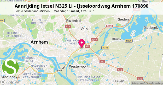 Aanrijding letsel N325 Li - IJsseloordweg Arnhem 170890