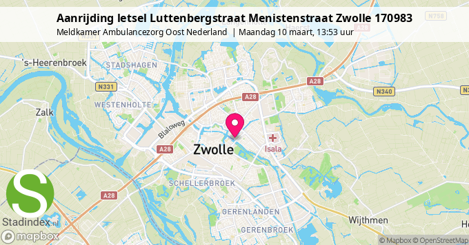 Aanrijding letsel Luttenbergstraat Menistenstraat Zwolle 170983