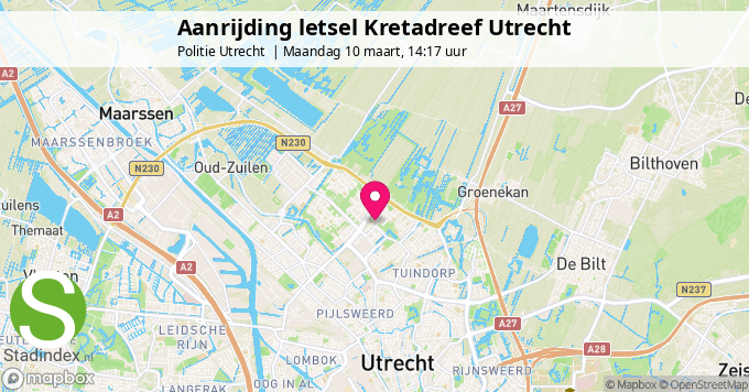 Aanrijding letsel Kretadreef Utrecht