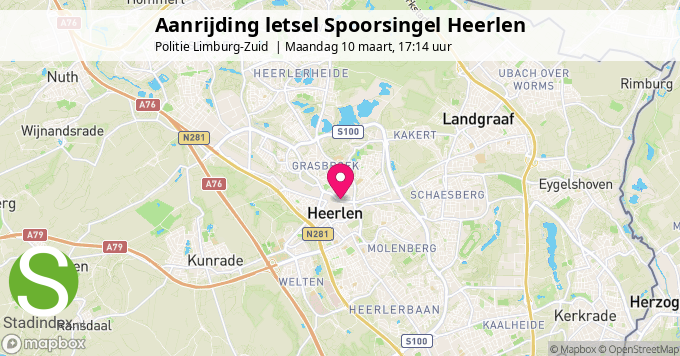 Aanrijding letsel Spoorsingel Heerlen