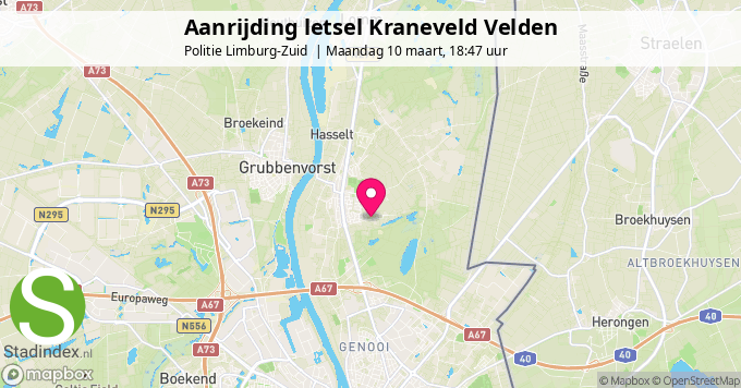 Aanrijding letsel Kraneveld Velden