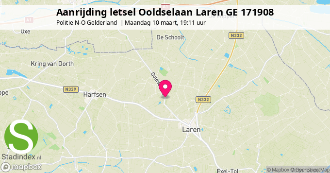 Aanrijding letsel Ooldselaan Laren GE 171908