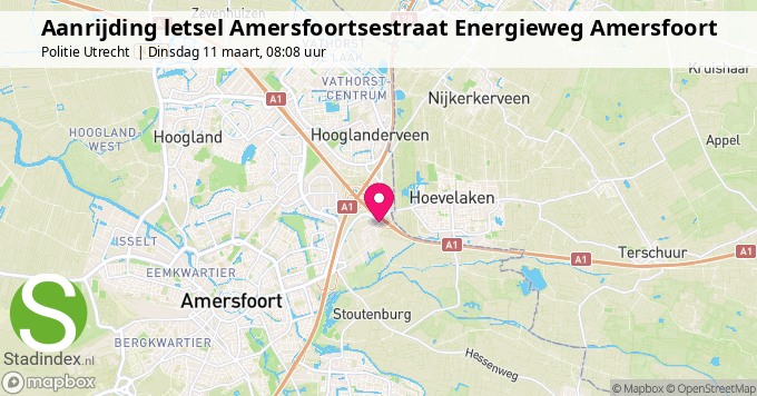 Aanrijding letsel Amersfoortsestraat Energieweg Amersfoort