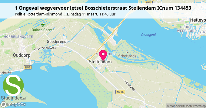 1 Ongeval wegvervoer letsel Bosschieterstraat Stellendam ICnum 134453