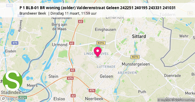 P 1 BLB-01 BR woning (zolder) Valderenstraat Geleen 242251 240195 243331 241031