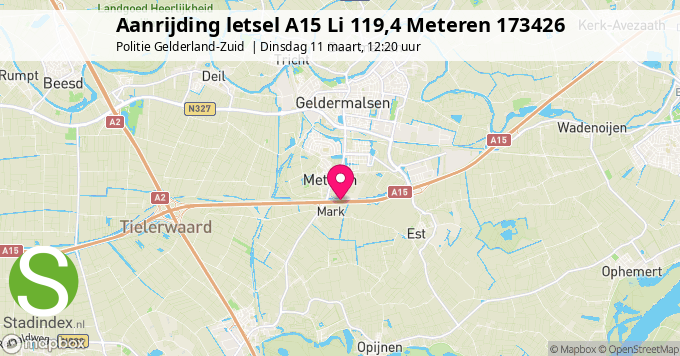 Aanrijding letsel A15 Li 119,4 Meteren 173426