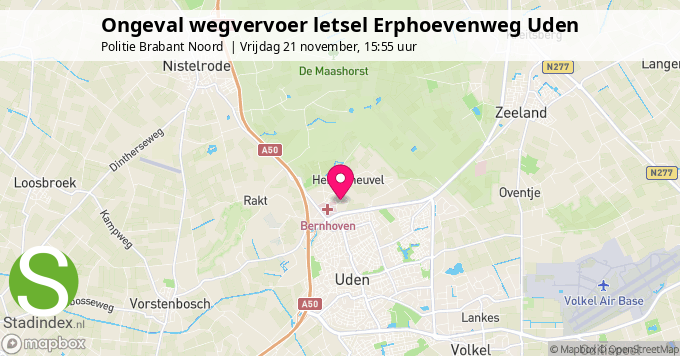 Ongeval wegvervoer letsel Erphoevenweg Uden