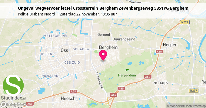 Ongeval wegvervoer letsel Crossterrein Berghem Zevenbergseweg 5351PG Berghem