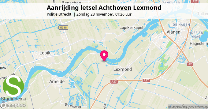 Aanrijding letsel Achthoven Lexmond