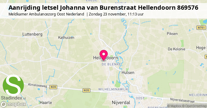 Aanrijding letsel Johanna van Burenstraat Hellendoorn 869576