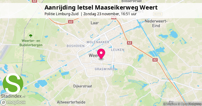 Aanrijding letsel Maaseikerweg Weert