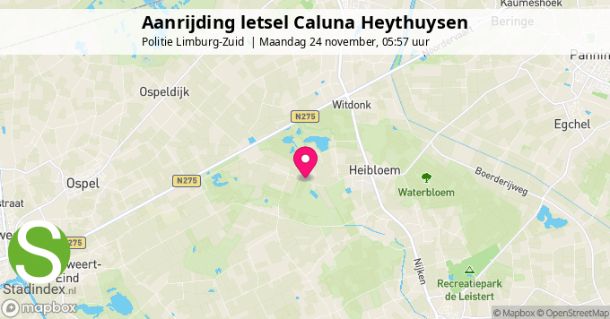 Aanrijding letsel Caluna Heythuysen
