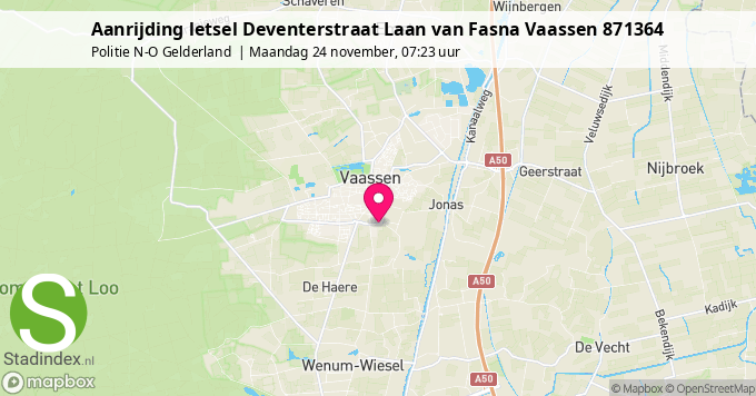 Aanrijding letsel Deventerstraat Laan van Fasna Vaassen 871364