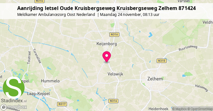 Aanrijding letsel Oude Kruisbergseweg Kruisbergseweg Zelhem 871424