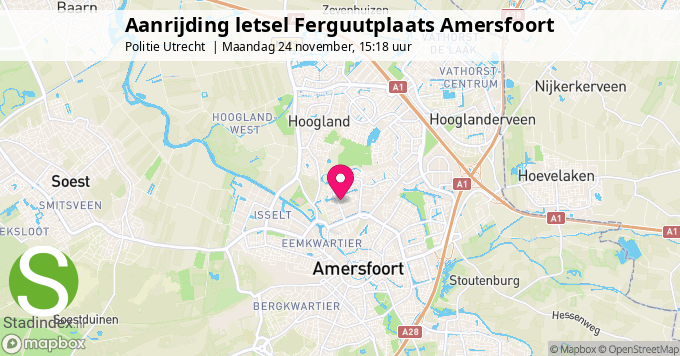 Aanrijding letsel Ferguutplaats Amersfoort