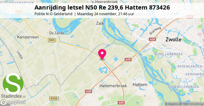 Aanrijding letsel N50 Re 239,6 Hattem 873426