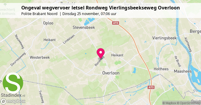 Ongeval wegvervoer letsel Rondweg Vierlingsbeekseweg Overloon