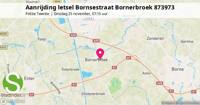 Aanrijding letsel Bornsestraat Bornerbroek 873973