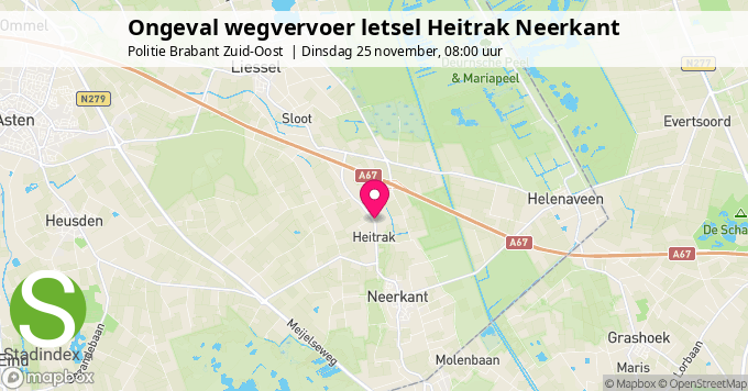Ongeval wegvervoer letsel Heitrak Neerkant