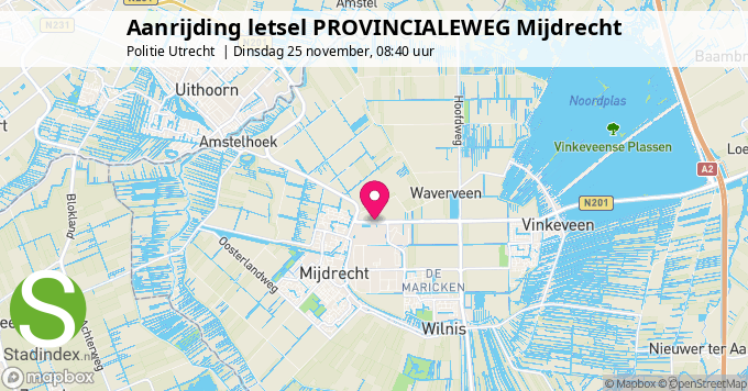 Aanrijding letsel PROVINCIALEWEG Mijdrecht