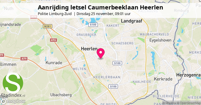 Aanrijding letsel Caumerbeeklaan Heerlen
