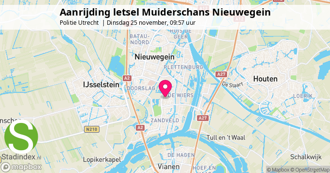 Aanrijding letsel Muiderschans Nieuwegein