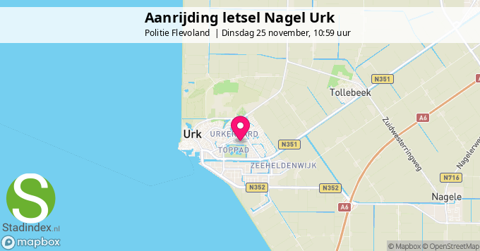 Aanrijding letsel Nagel Urk