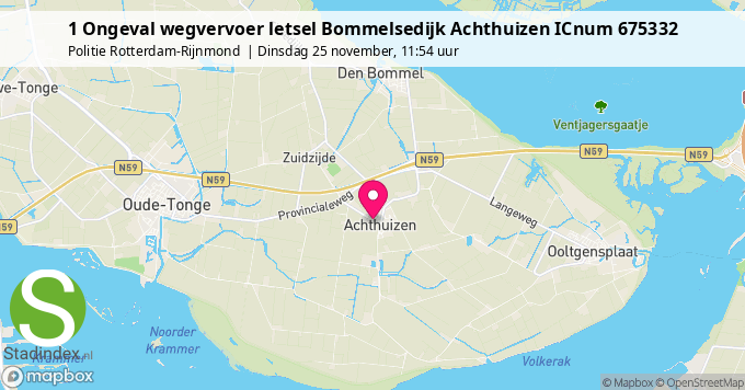 1 Ongeval wegvervoer letsel Bommelsedijk Achthuizen ICnum 675332