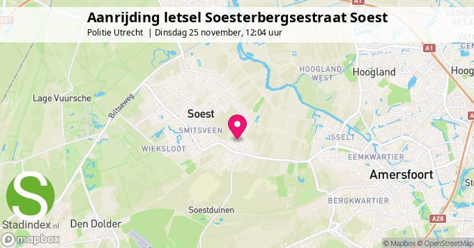 Aanrijding letsel Soesterbergsestraat Soest