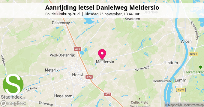 Aanrijding letsel Danielweg Melderslo