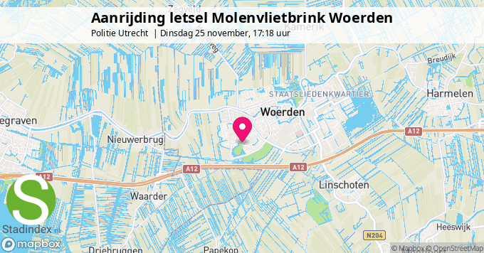 Aanrijding letsel Molenvlietbrink Woerden