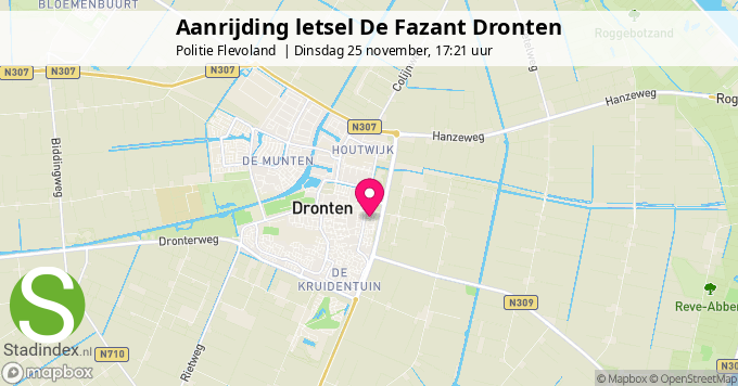 Aanrijding letsel De Fazant Dronten